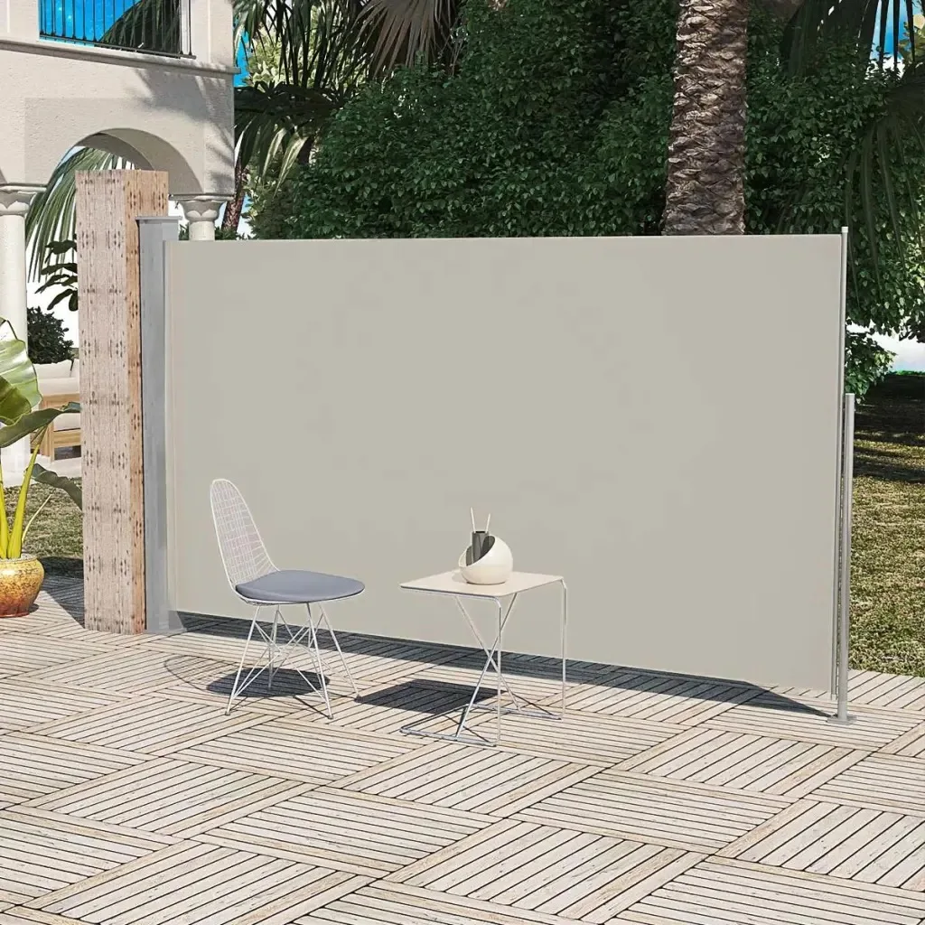 Vidaxl 180X300 см УФ-упорный тент для террасы бокового тента кремового цвета аксессуары