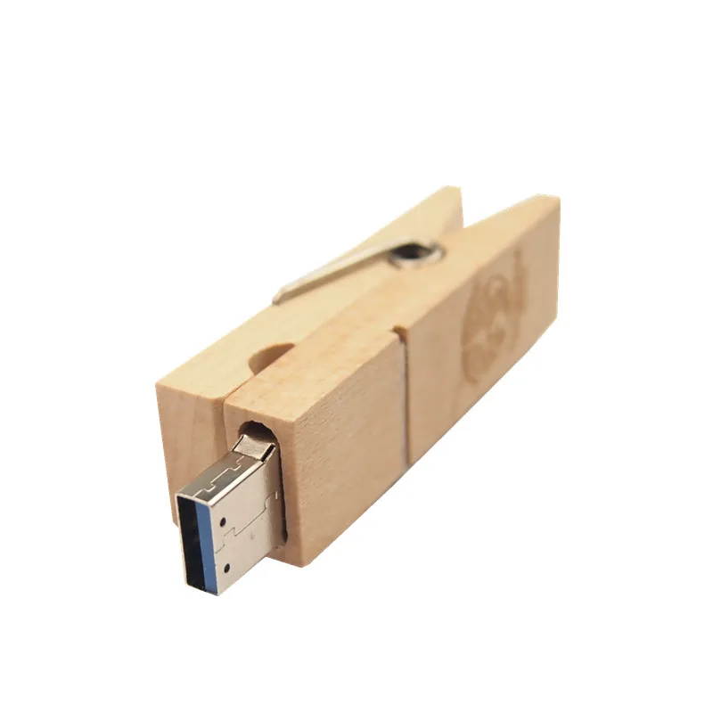 Ручка-накопитель деревянный зажим двойной USB 3,0 8G 16 GB 32 GB USB флэш-накопитель флешка, подарок USB флэш-память(более 10 шт бесплатный логотип