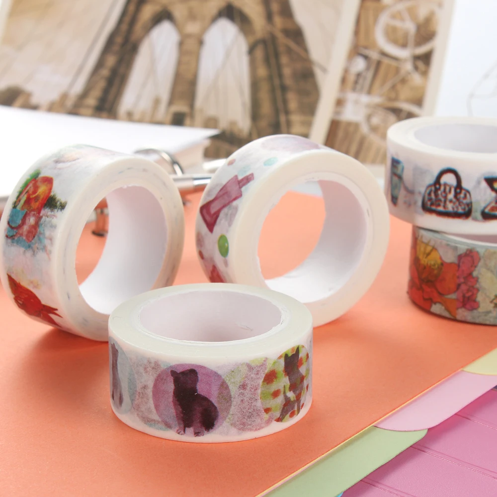 2016 Милая офисная декоративная клейкая бумажная лента мультяшная ученическая