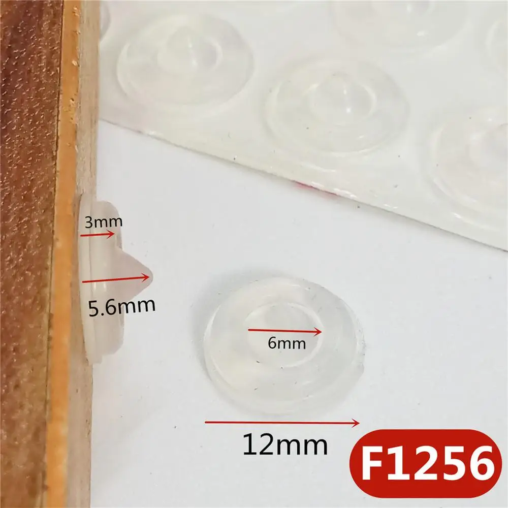 F1256 12x5.6mm 60 зерен двери шкафа бампер различного размера из силикона материал для кухонного шкафа самоклеящаяся Демпферная Накладка для дверного стоппа - Цвет: F1256 12x5.6mm