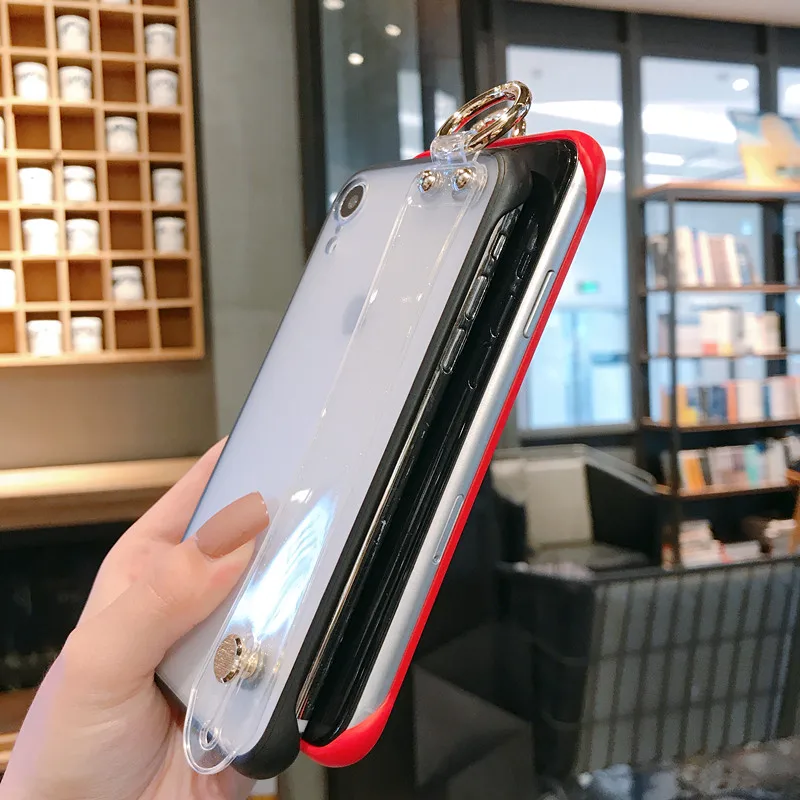 Милый матовый чехол подставка для iPhone 6 6s 7 8 plus XS Max XR с ручным держателем мягкий