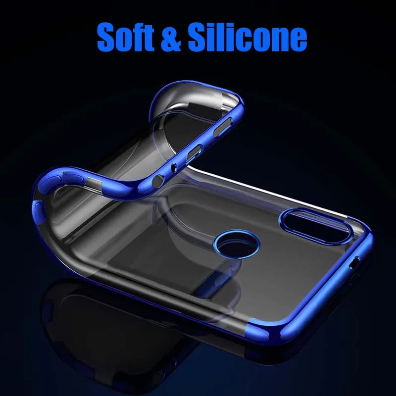 For Xiaomi Redmi Note 6 Pro Case Cover Transparent Plating TPU Soft Silicone Back Note6 6Pro Phone Coque | Мобильные телефоны и