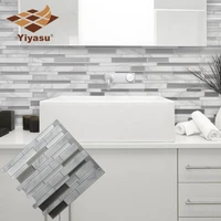 mosaic self adhesive tile backsplash wall sticker vinyl bathroom kitchen home decor diy w4