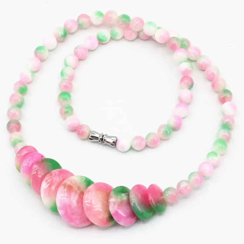 Богемия Стиль Цепочки и ожерелья для Для женщин Природный камень нефриты