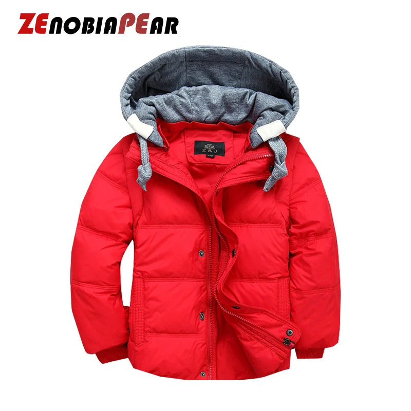 ZENOBIAPEARL/зимнее детское пуховое пальто для мальчиков Модное плотное теплое пальто с капюшоном зимняя верхняя одежда для мальчиков