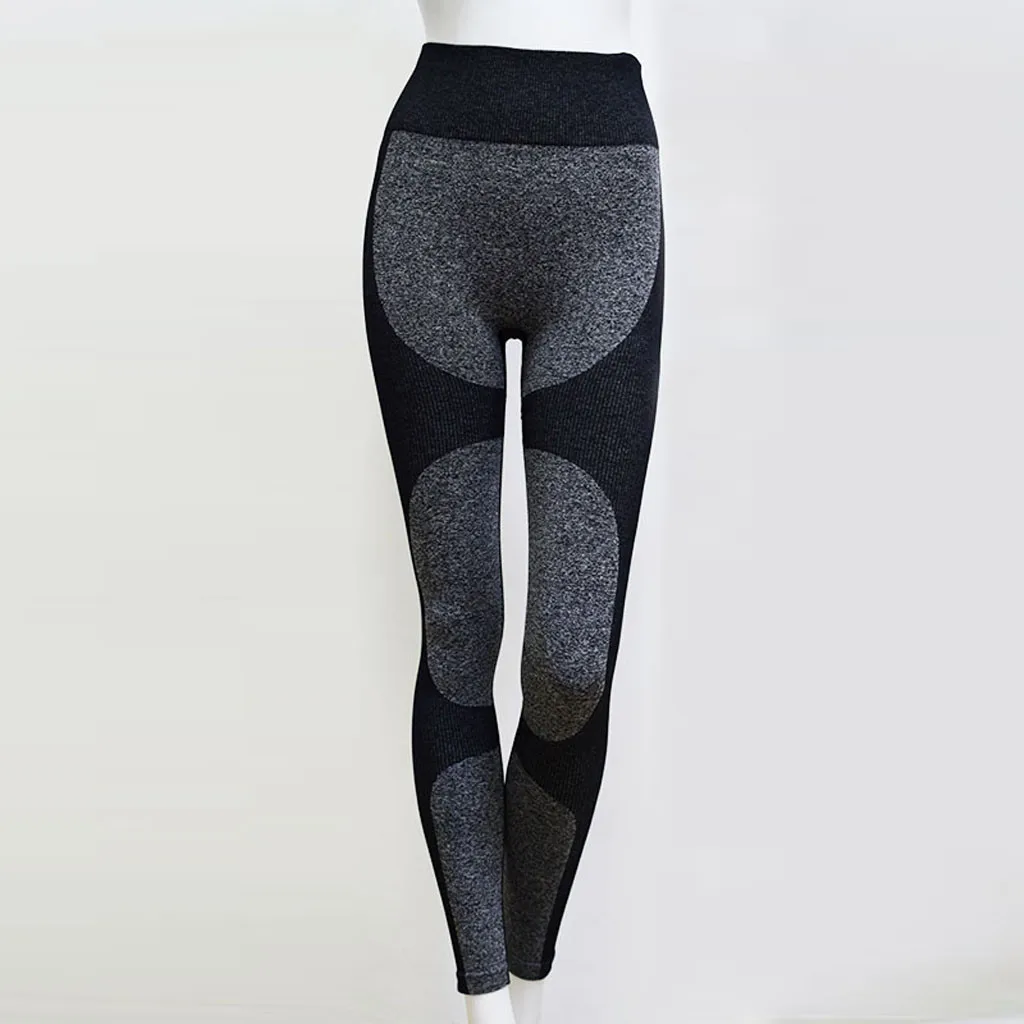 Solid Splice High-waist Yoga Pants Seamless Push Up Leggins Sport Women Fitness Running Yoga Pants Leggings Gym Sport Pant#py