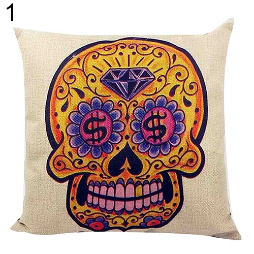 Красочные с принтом черепа из хлопка и льна Наволочки интерес вашей жизни biav|cotton