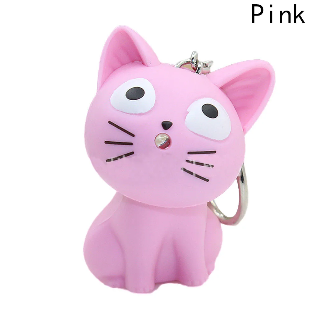 Милый брелок для ключей с котом из сыра со звуком Мяу, kawaii светодиодный брелок, детский подарок, подарки на день Святого Валентина, сумка pandent