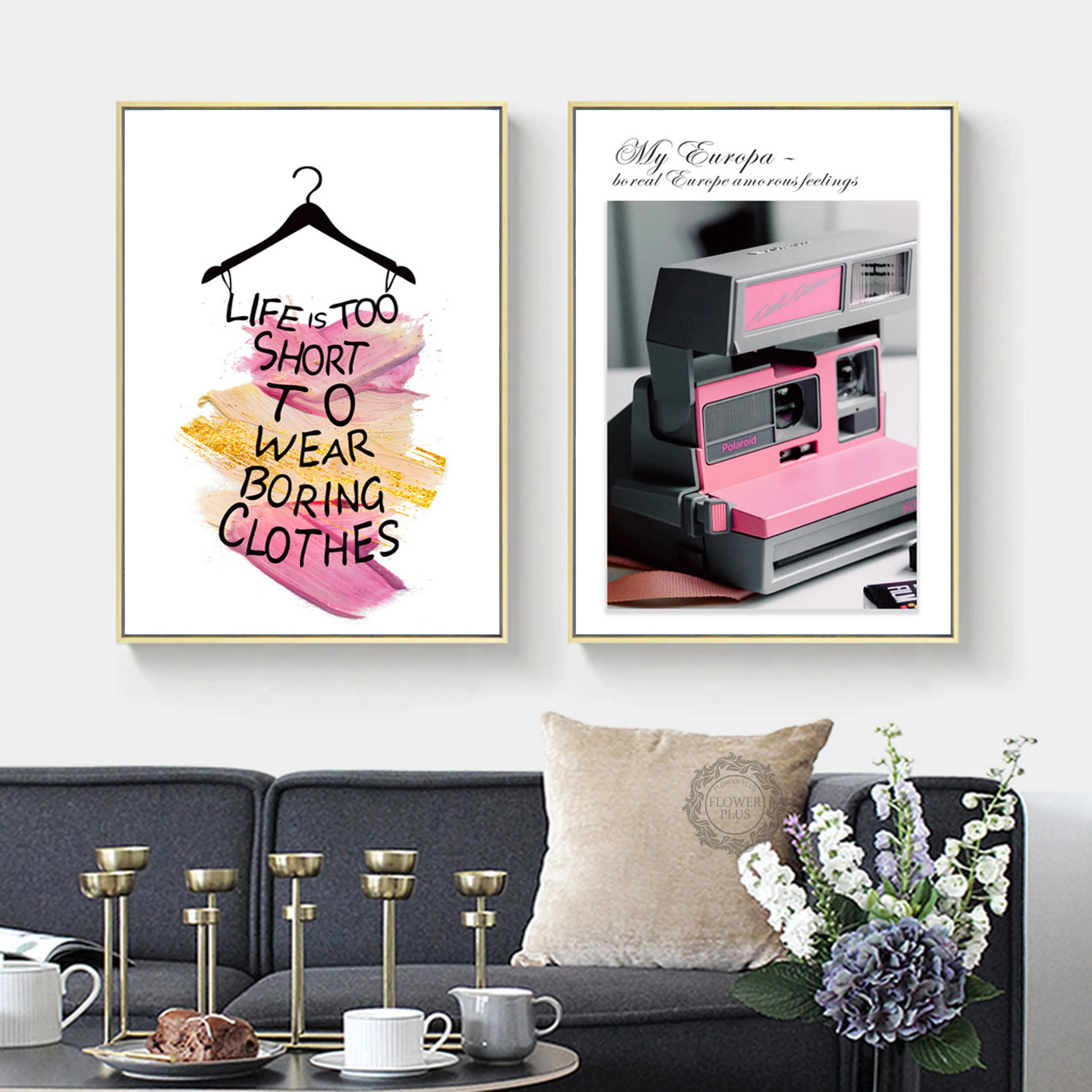 Настенная картина с изображением юбки акварелью камеры телефона на холсте