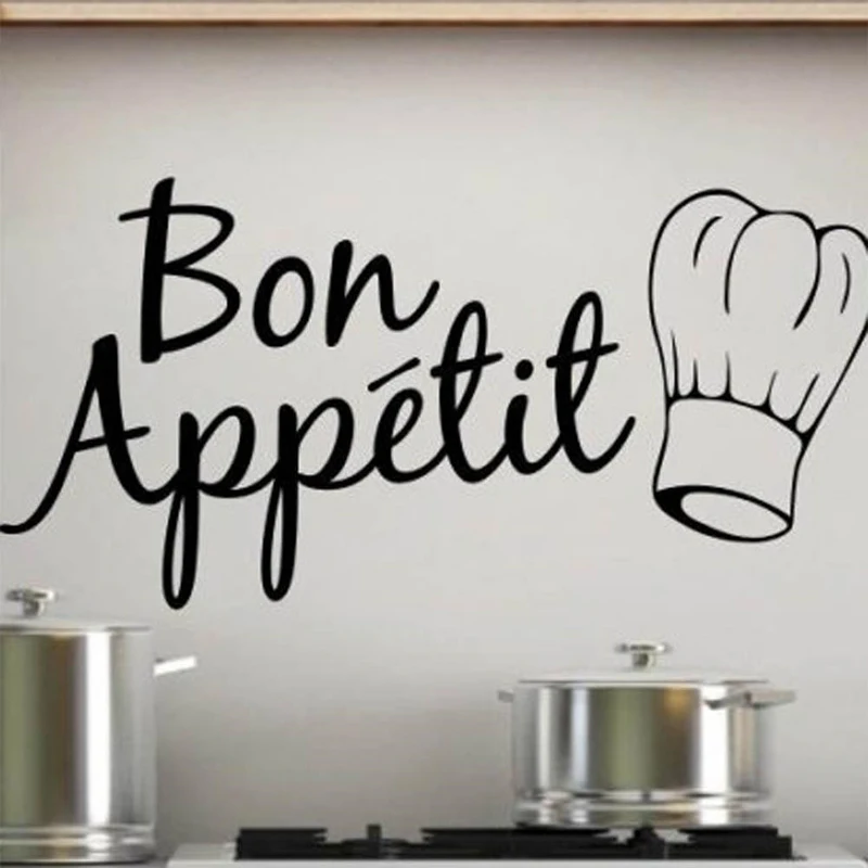 Bon apмаленькая шеф-повар шляпа настенные наклейки для кухни модные украшения обои