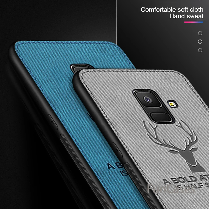 Роскошный Ретро тканевый Текстурированный чехол для телефона Sasmung Galaxy A6 A8 Plus 2018 A9