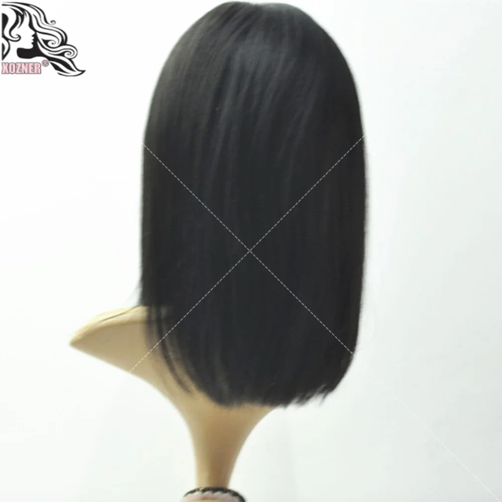 Боб Полный Шнурок Человеческих Волос Парики Для Чернокожих Женщин Кружева Перед