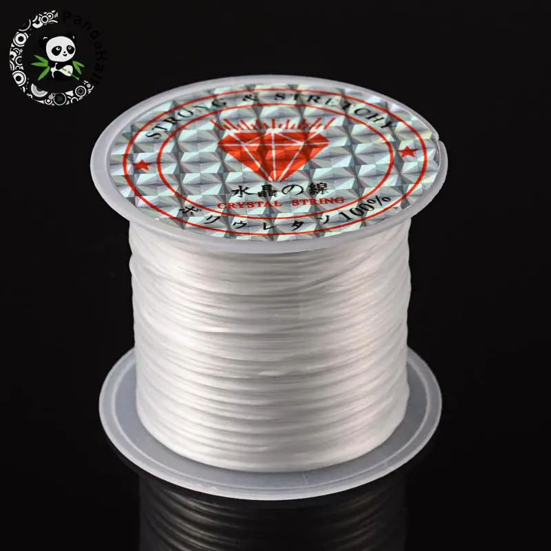 

Elastic Fibre Wire, Dyed, White, 0.8mm, 11m/roll