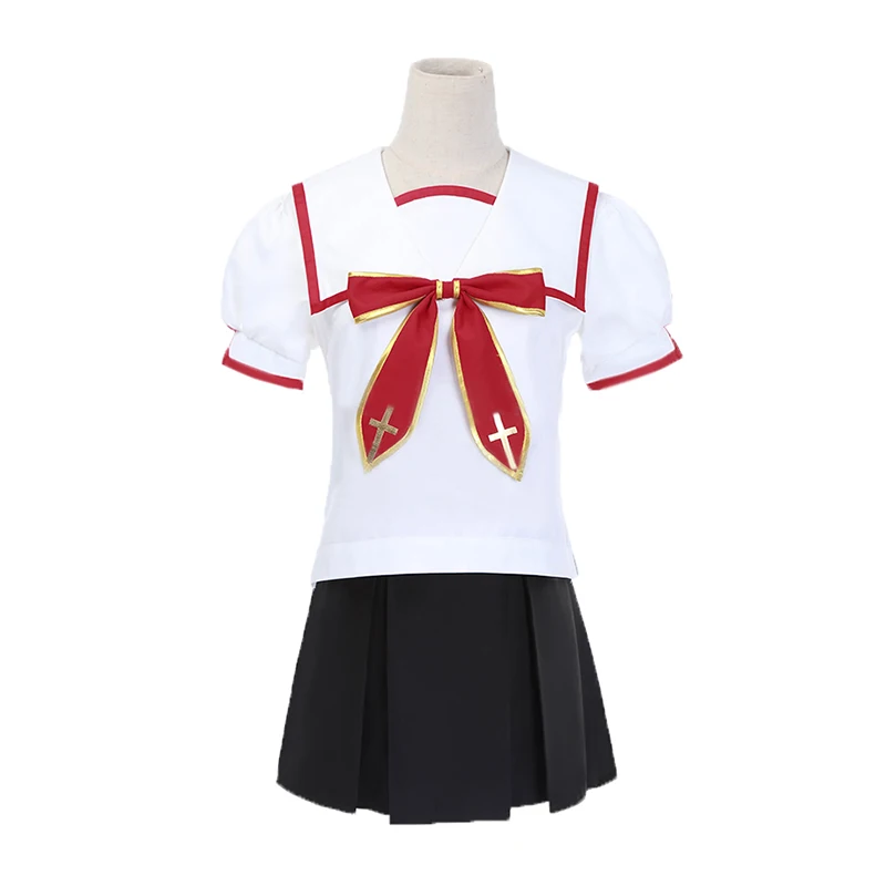 Fate/kaleid liner Prisma Illya Illyasviel von Einzbern Miyu Edelfelt summer school uniform Cosplay Costume with hat and socks |
