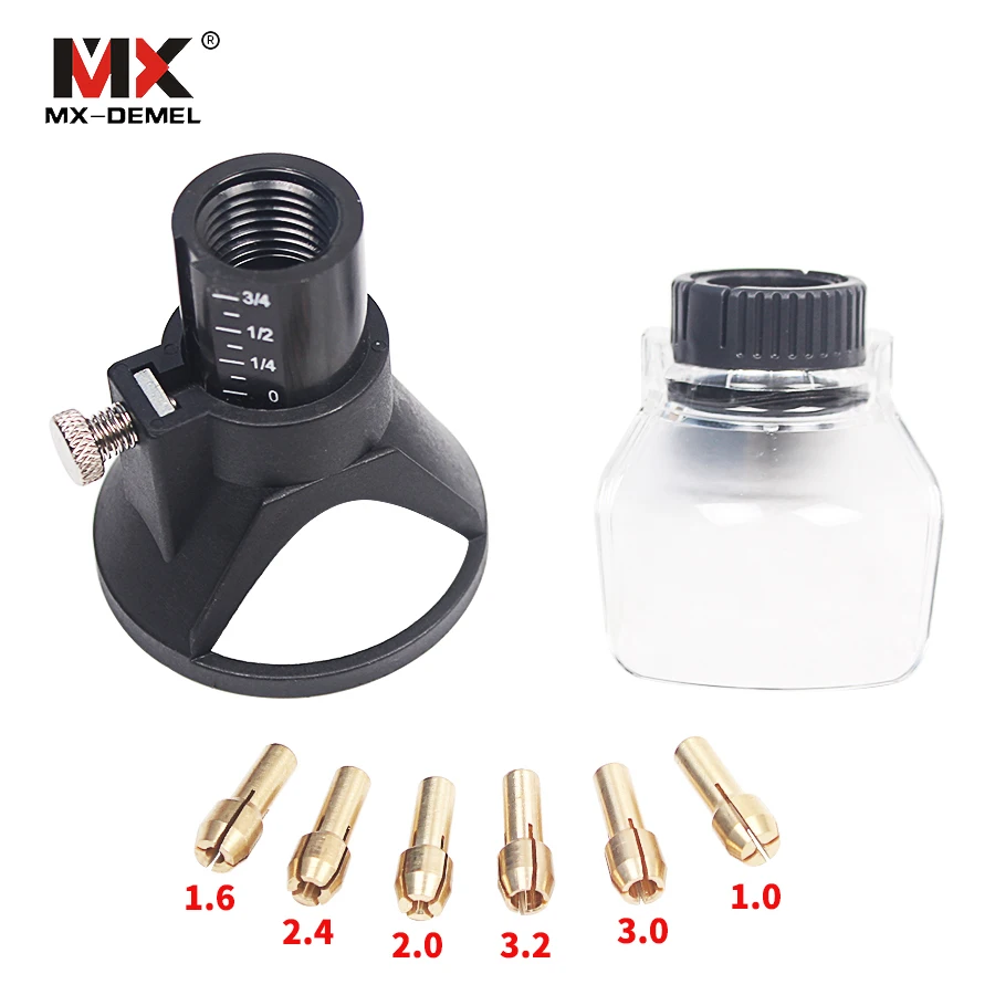 MX-DEMEL Dremel специальный локатор для дрели A550 щит поворотный инструмент крепления Аксессуары Dremel 6 шт. 1-3,6 мм латунный цанговый патрон