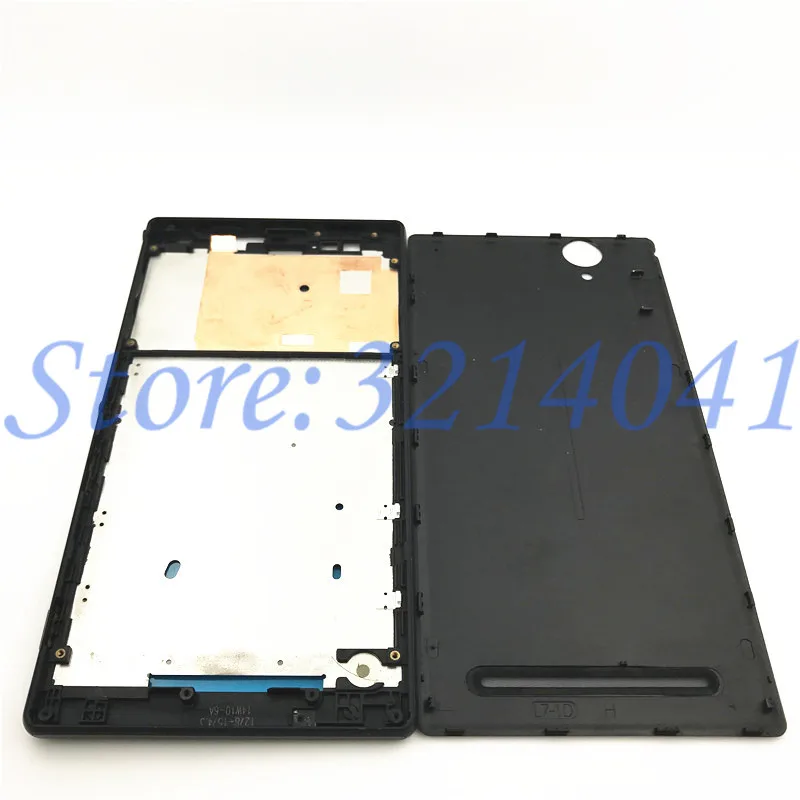 Original 6.0 inches Single card For Sony Xperia T2 Ultra Middle Frame Plate Front Bezel Housing +Adhesive +Battery Back Cover | Мобильные