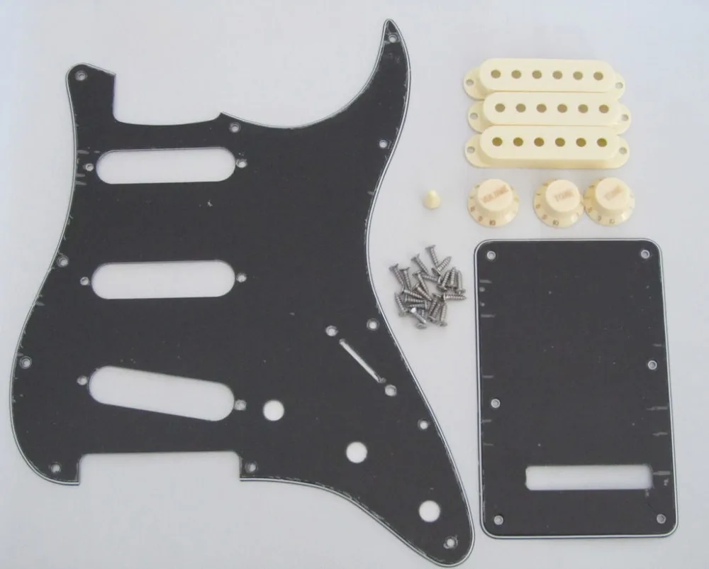 KAISH черный 3 слойный ST SSS наконечник для пикапа белого цвета|sss pickguard|3 plypickguard black |