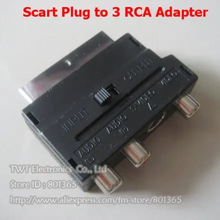 NCHTEK RGB Scart Male to 3 RCA AV Female Adapter компонент SCART & S Video socket 10 шт. бесплатная доставка|adapter