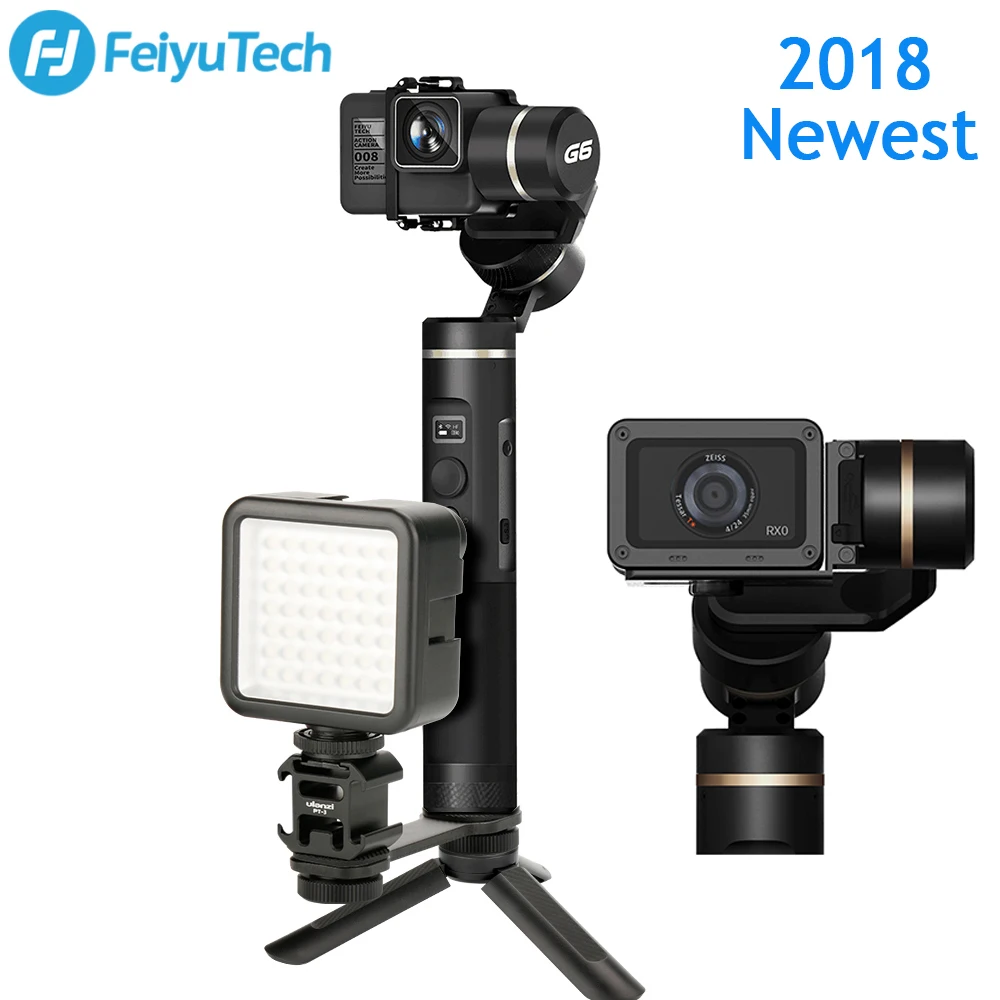 Feiyu G6 3 осей ручной экшн стабилизатор карданный для GoPro HERO 6/5/4/3 + /3 Yi cam 4 К/AEE Wi Fi синий