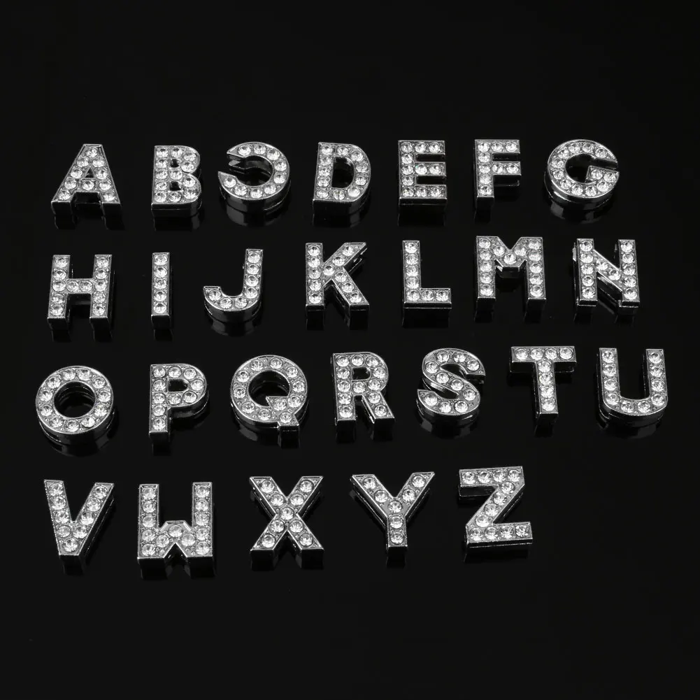 26 шт. DIY A-Z набор букв алфавит Серебряный Кристалл горный хрусталь алмазные