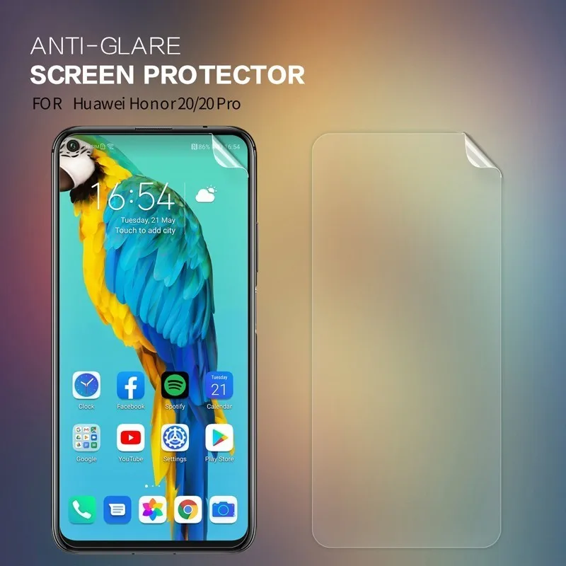 

Защитная пленка NILLKIN для экрана Huawei Honor 20 Pro, прозрачная/матовая мягкая защитная пленка с защитой от отпечатков пальцев для Huawei Honor 20 20s