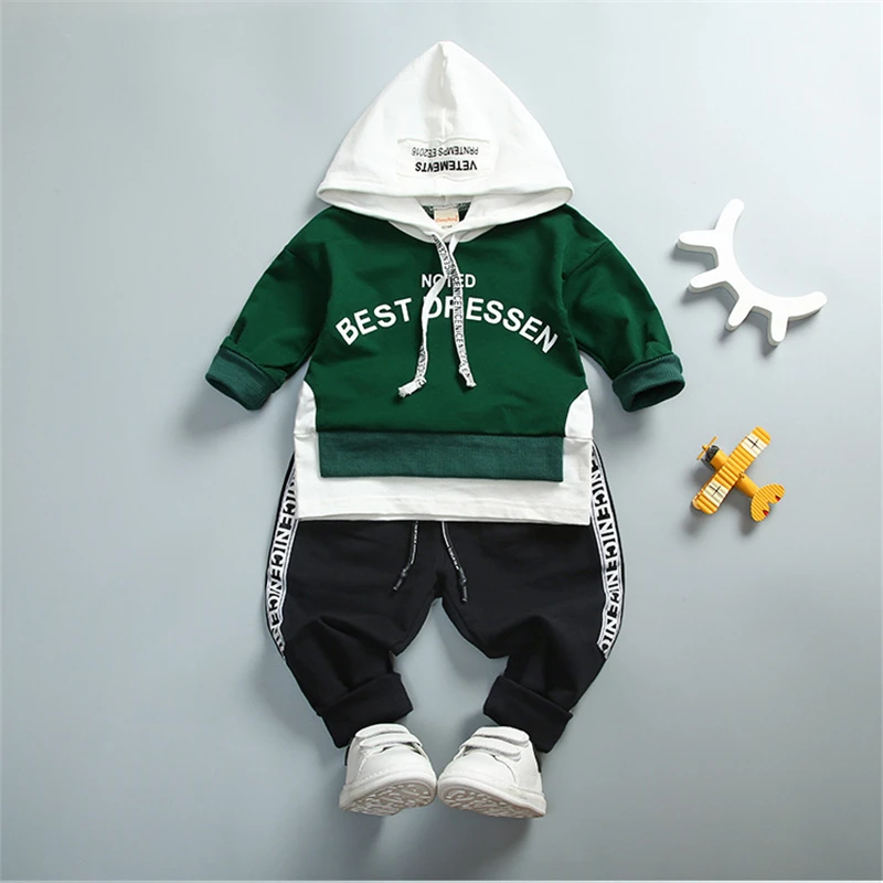 Kid Toddler Boy Sports Suit Clothing Set 2019 Letter Cute set Baby Spring autumn Boys Girls Clothes 1 2 3 4Year | Детская одежда и