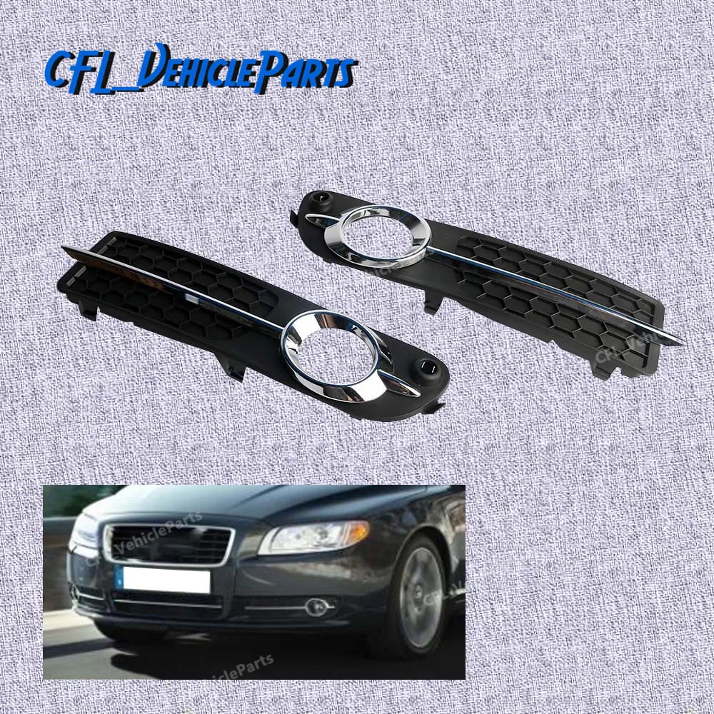 

Пара передних противотуманных светильник р LH RH, черный бампер с хромированной отделкой 30790919 30790920 для Volvo S80 2007-2013 V70 2008-2010