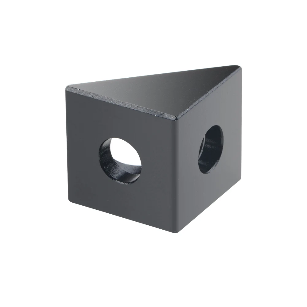 

1pcs V-slot Black Angle Corner Connector 90 degree Angle Bracket for openbuilds CNC mill 3D printer DIY parts