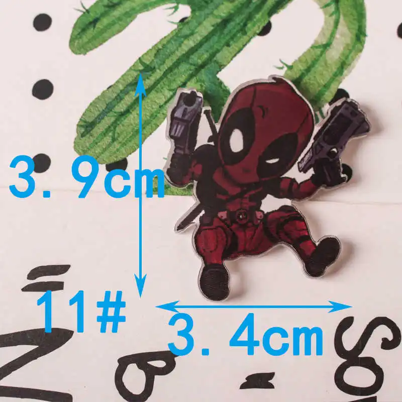 No11 1 шт. Марвел Мстители мультфильм микс милая собака для одежды акриловые значки Kawaii значки на рюкзак булавка брошь значок Z70 - Цвет: No11