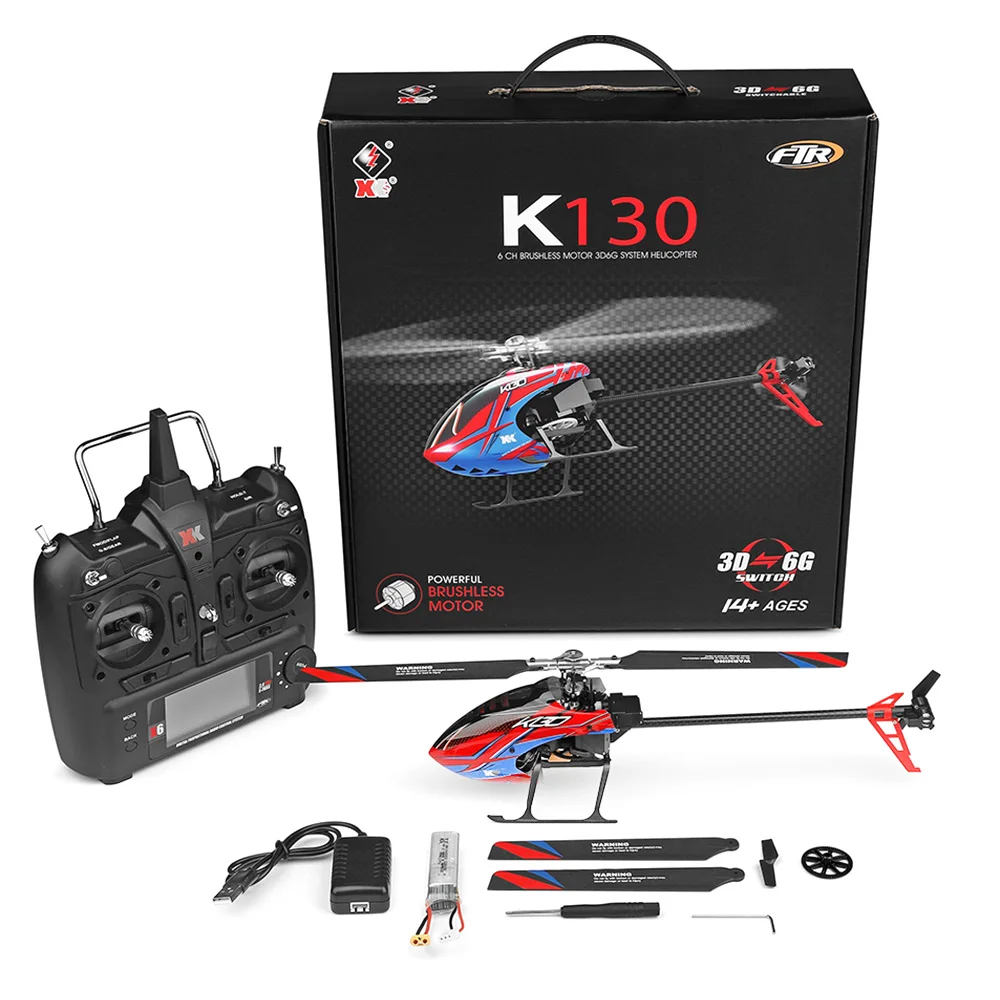 XK K130 2 4G 6CH бесщеточный 3D6G система Flybarless Радиоуправляемый вертолет RTF