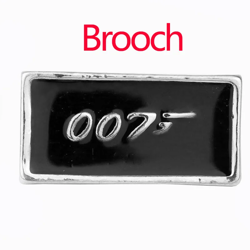 Титановое покрытие SG 1 комплект модный фильм 007 письмо французские запонки James Bond рубашка 007 зажим для галстука мужские запонки подарок Свадебная вечеринка ювелирные изделия - Окраска металла: Титановое покрытие