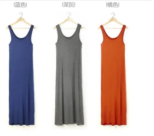 Wholesale trade in summer and the new European style modal cotton striped dress vest skirt | Женская одежда