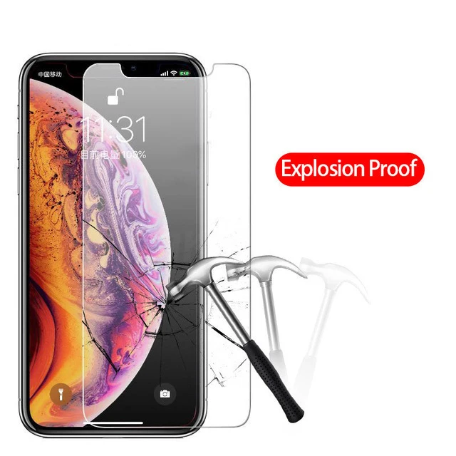 Прозрачное закаленное стекло для iPhone 11 Pro XS MAX XR X 8 7 6 6s Plus защита экрана Передняя