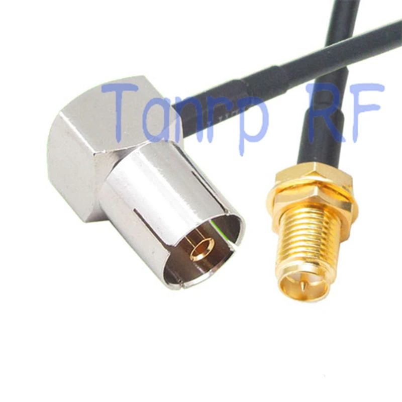 6-дюймовый ТВ-переходник с прямым углом к гнезду РЧ-разъем для адаптера 15 см