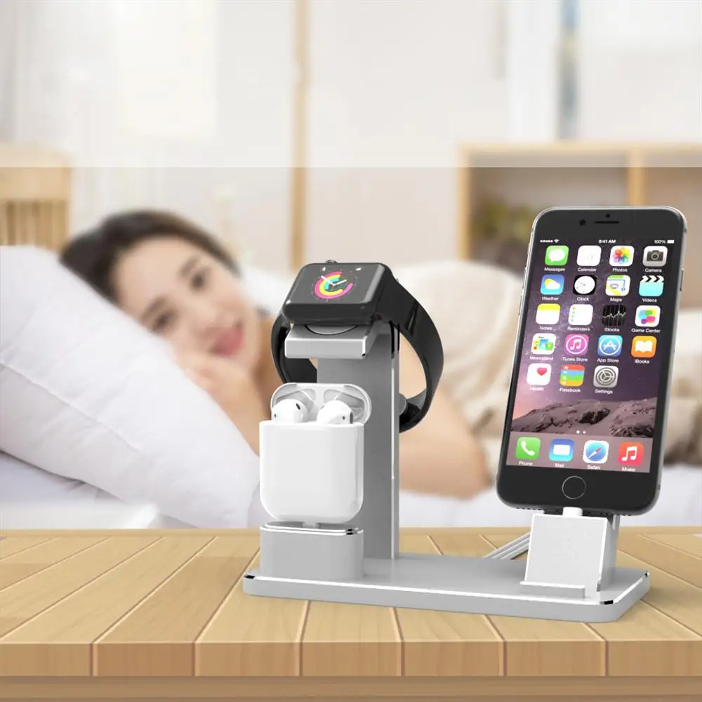 SZYSGSD зарядная док станция Подставка держатель для AirPods IPad Air Mini Apple Watch 38 мм 42 iPhone X 8 7