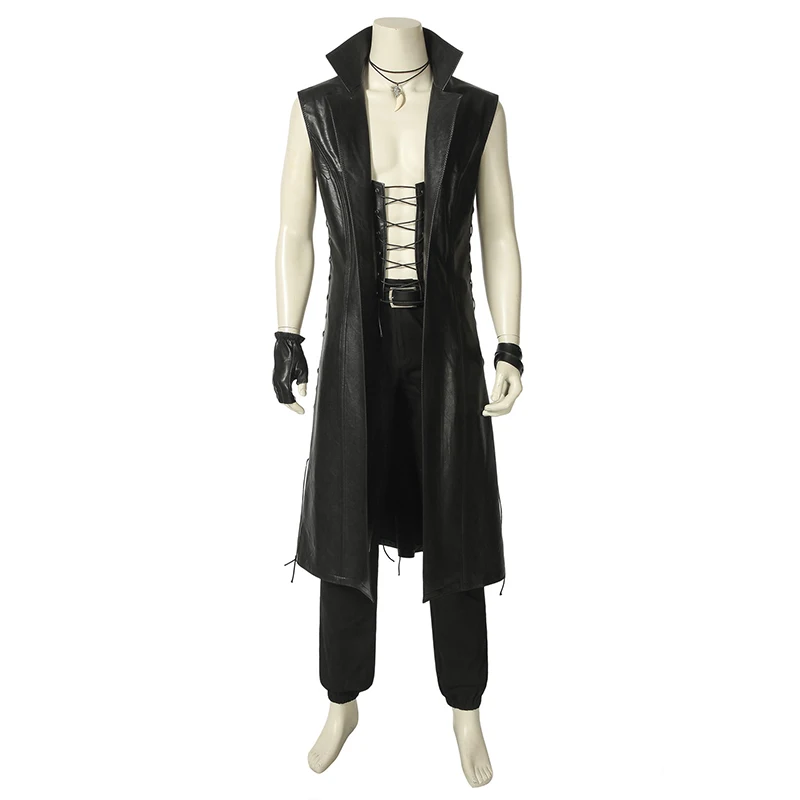 Costume Only Игра DMC 5 Vitale косплей костюм кожаная куртка таинственный человек модное пальто реквизит для взрослых мужчин Хэллоуин Карнавал Наряд на заказ - Цвет: Costume Only