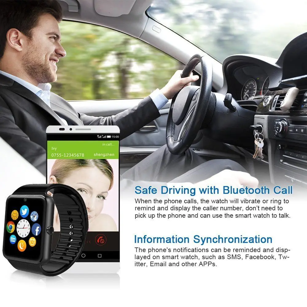 Timethinker GT08 Смарт часы для мужчин Bluetooth Вызов женские умные Relogio 2G GSM sim-карта с