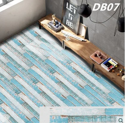 DB07 DIY толстые наклейки для деревянного пола из ПВХ для спальни ванной водонепроницаемый износостойкий обои декоративные наклейки на стену самоклеящиеся - Color: DB07