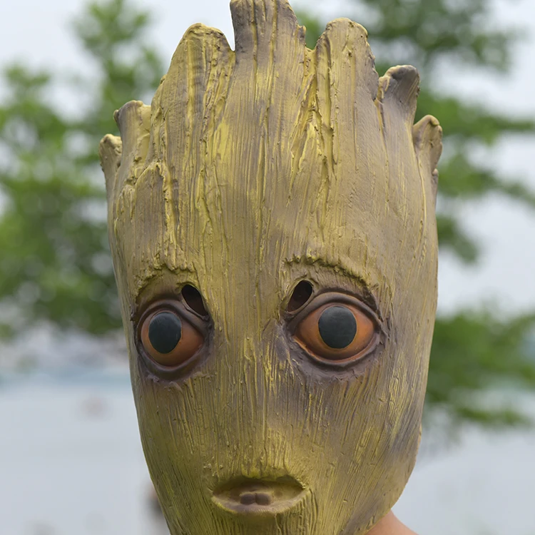 Хэллоуин Косметика дерево Мужская латексная маска галактика охранник проект