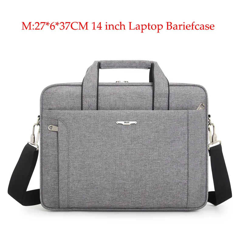 Gray-M SIZE Большая вместительная мужская женская сумка для ноутбука, дорожный портфель, деловая сумка для ноутбука 14 15,6 дюймов, сумка для ноутбука - Цвет: Gray-M SIZE