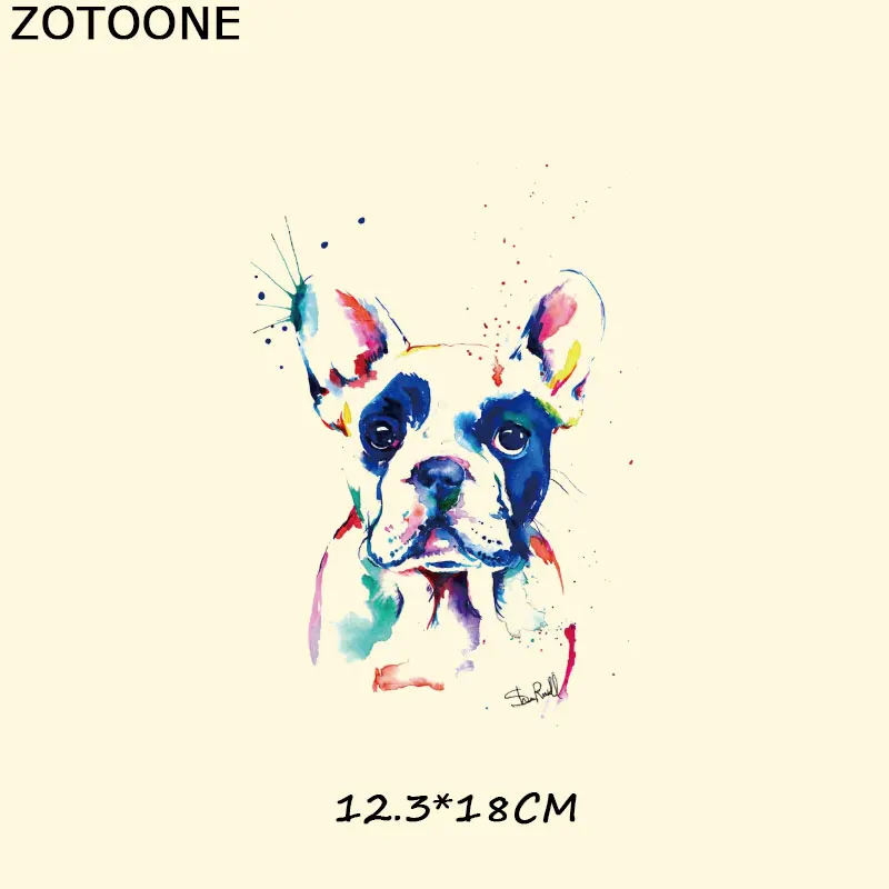 ZOTOONE наклейки-заплатки Красочные животные моющиеся печать на футболке одежда украшения дизайн Diy аксессуары железная передача