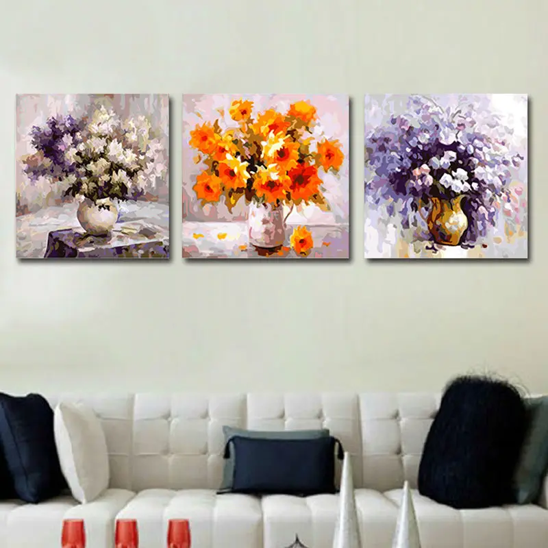 Набор для рисования по номерам цветы модульная цифровая раскраска сделай сам