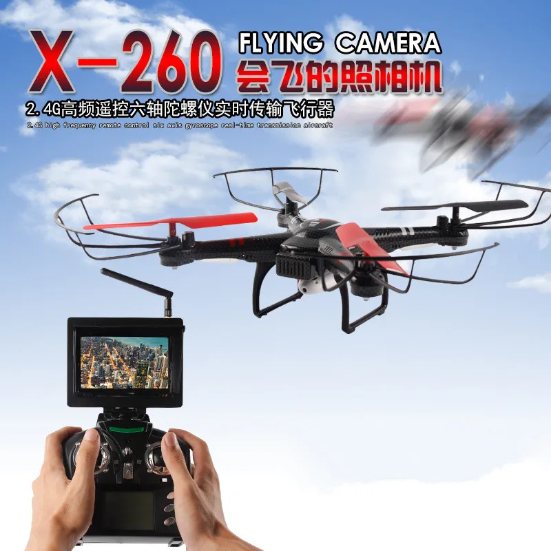 Радиоуправляемый вертолет X260 5.G FPV Дрон 4 канала 6 осевой гироскоп Безголовый