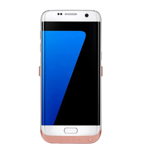 rose gold Перезаряжаемый чехол для зарядного устройства s для samsung Galaxy S7 Edge power Bank чехол 6800 мАч держатель для SM-G9350 - Цвет: rose gold