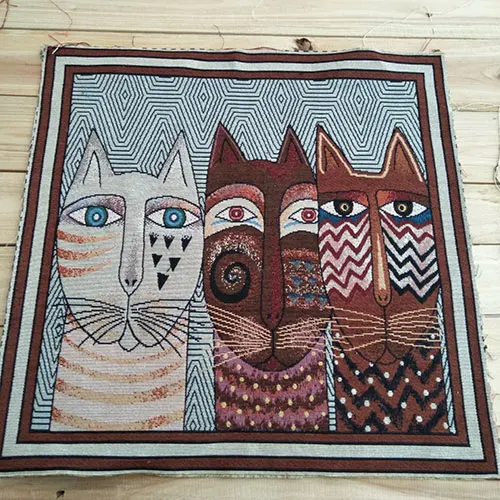 2pcs 48x48cm Chainho, пряжа окрашенная жаккардовая полиэфирная хлопковая ткань для шитья, подушки, подушки, сумки материал, Лоскутная Ткань украшения - Цвет: 2pcs 48x48cm