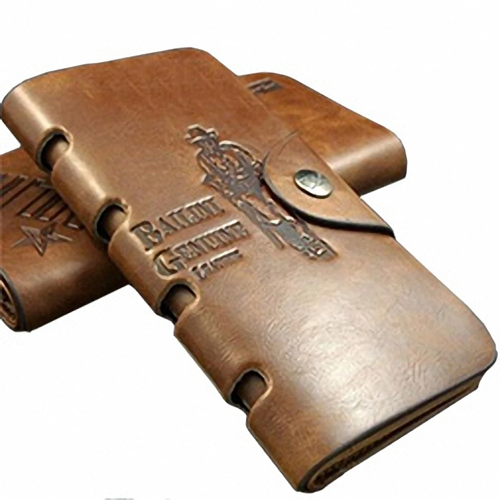 Мужской кошелек из искусственной кожи винтажные кошельки ковбойский на застежке