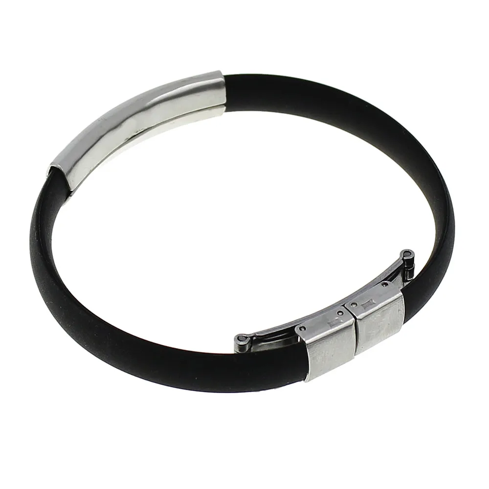 100 шт. мужские браслеты и из силикона нержавеющей стали Четырехсторонние