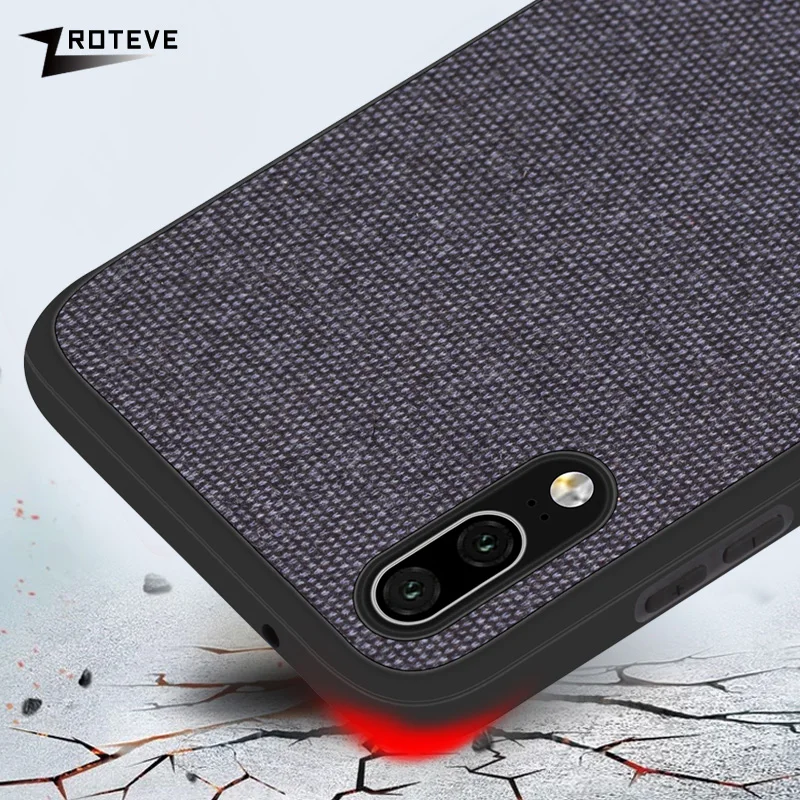 Чехол для Huawei P20 Lite ZROTEVE Мягкий ТПУ Край холст задняя крышка Ткань чехол Pro