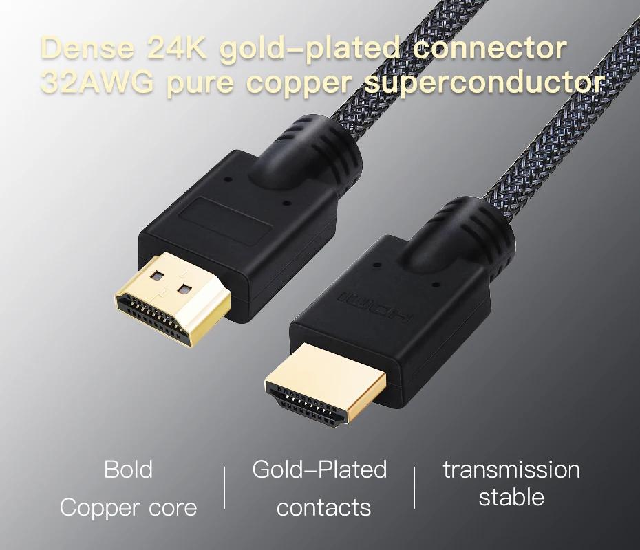 Shuliancable HDMI кабель 1 м-50 м позолоченный 2,0 1080p 3D Высокоскоростной для HD tv lcd ноутбука PS3 проектор компьютера xbox 360 кабель