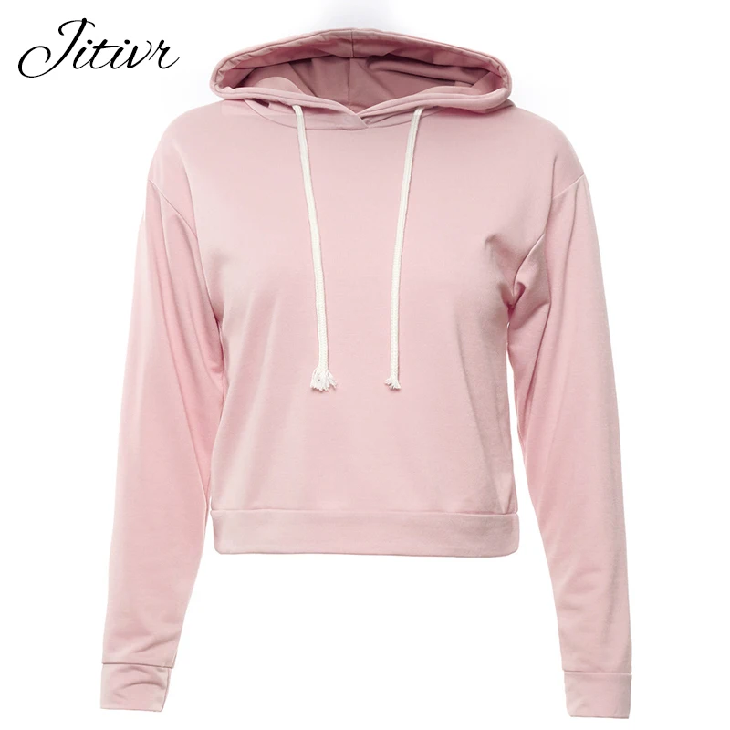 Новинка 2017 года Осень повседневные толстовки с капюшоном короткие Стиль для